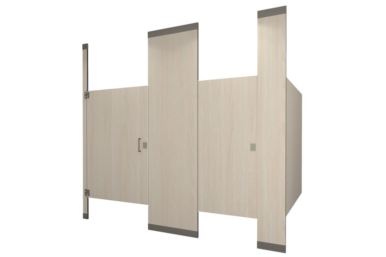 Phenolic Floor to Ceiling Mounted Field Elm Toilet Partition