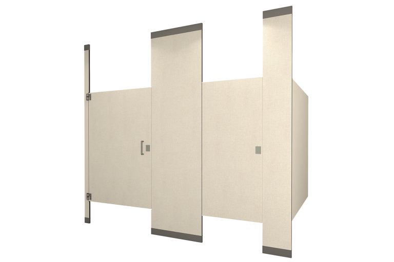 Phenolic Floor to Ceiling Mounted Sheer Mesh Toilet Partition