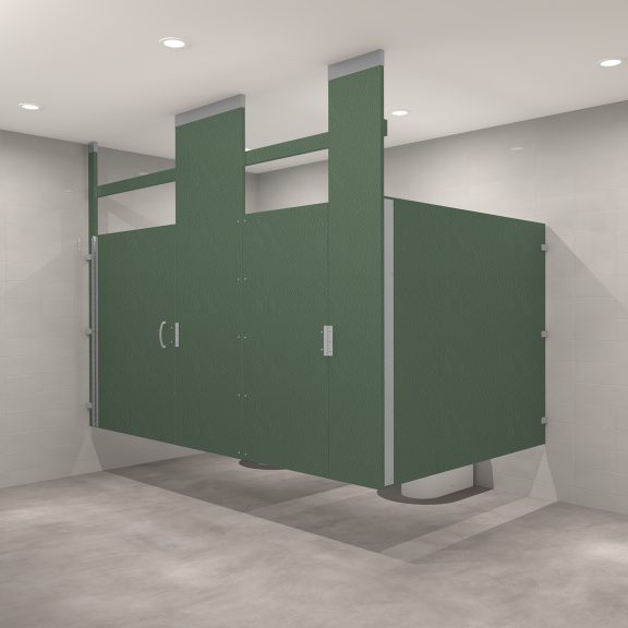 Ceiling Hung Solid Plastic Toilet Partitions
