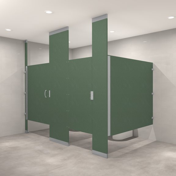 Floor to Ceiling Solid Plastic Toilet Partitions