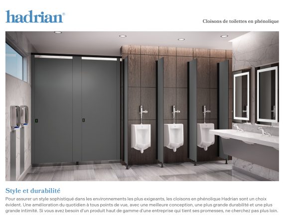 French Phenolic Toilet Partitions Sell Sheet