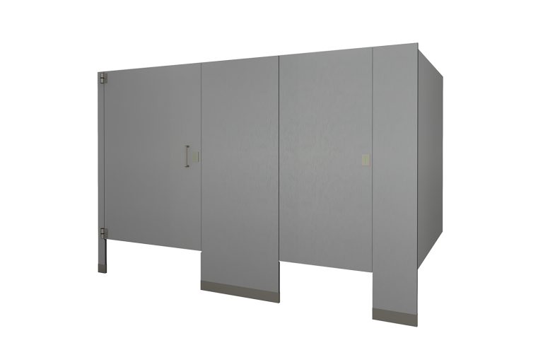 Phenolic Floor Mounted Brushed Aluminum Toilet Partition