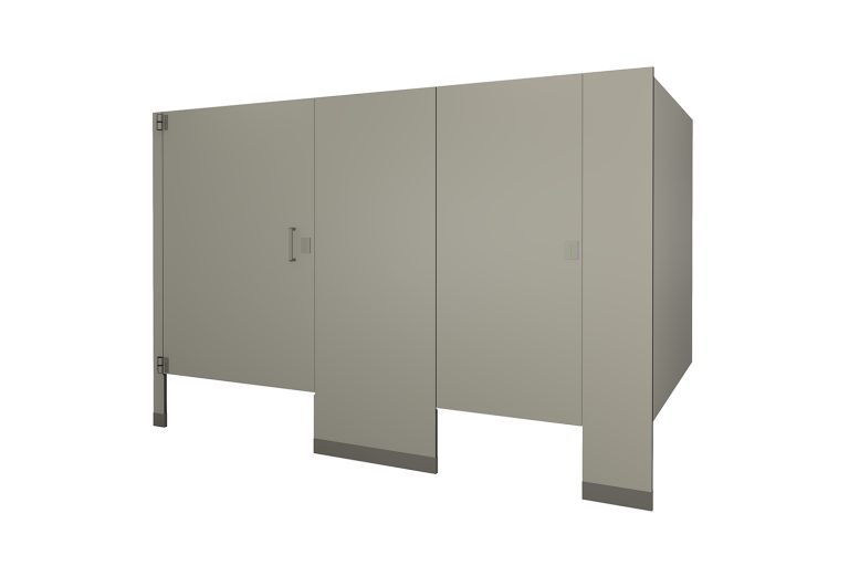 Phenolic Floor Mounted Dove Grey Toilet Partition