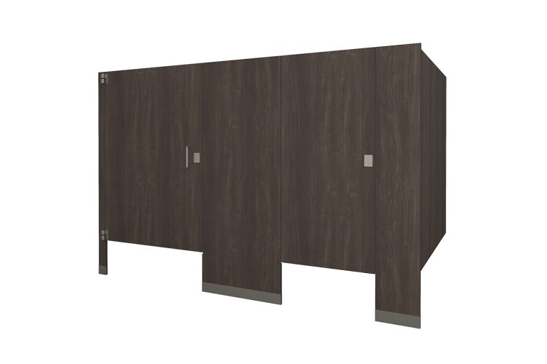 Phenolic Floor Mounted Florence Walnut Toilet Partition