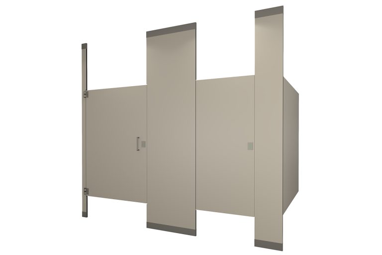 Phenolic Floor to Ceiling Mounted Daylight Toilet Partition