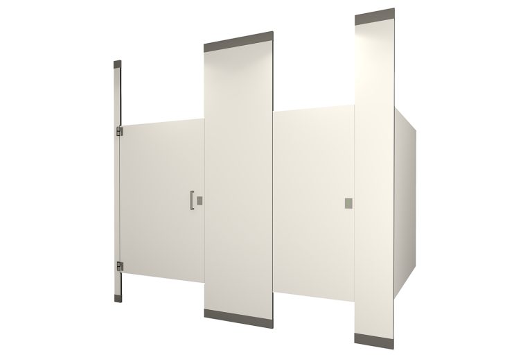 Phenolic Floor to Ceiling Mounted Ultra White Toilet Partition