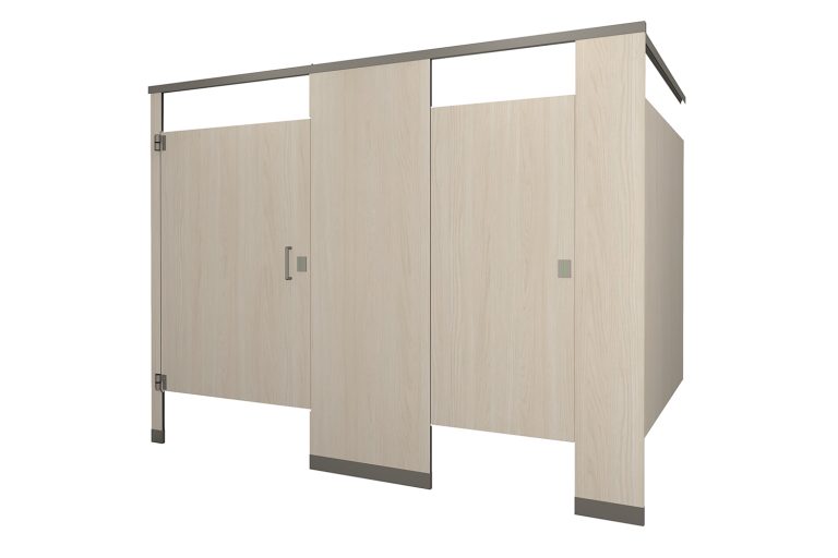 Phenolic Headrail Braced Field Elm Toilet Partition