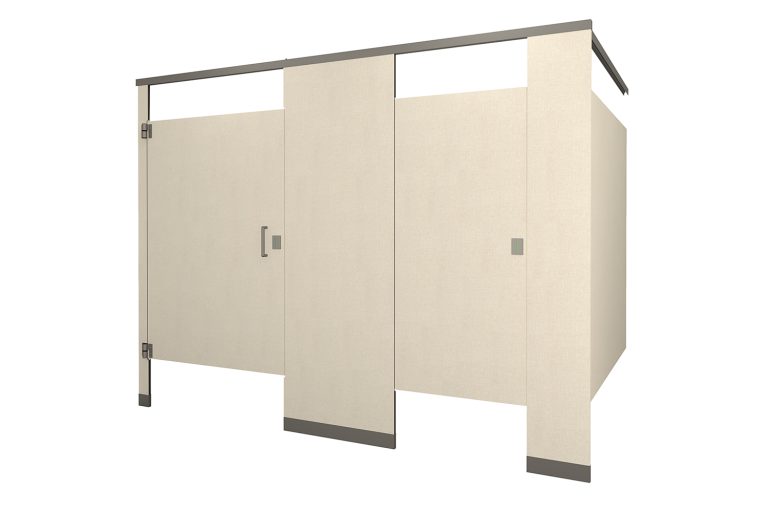 Phenolic Headrail Braced Sheer Mesh Toilet Partition