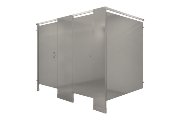 Elite Plus Stainless Steel Headrail Braced Toilet Partition