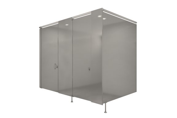 Elite Max Series Stainless Steel Pedestal Mounted Toilet Partition